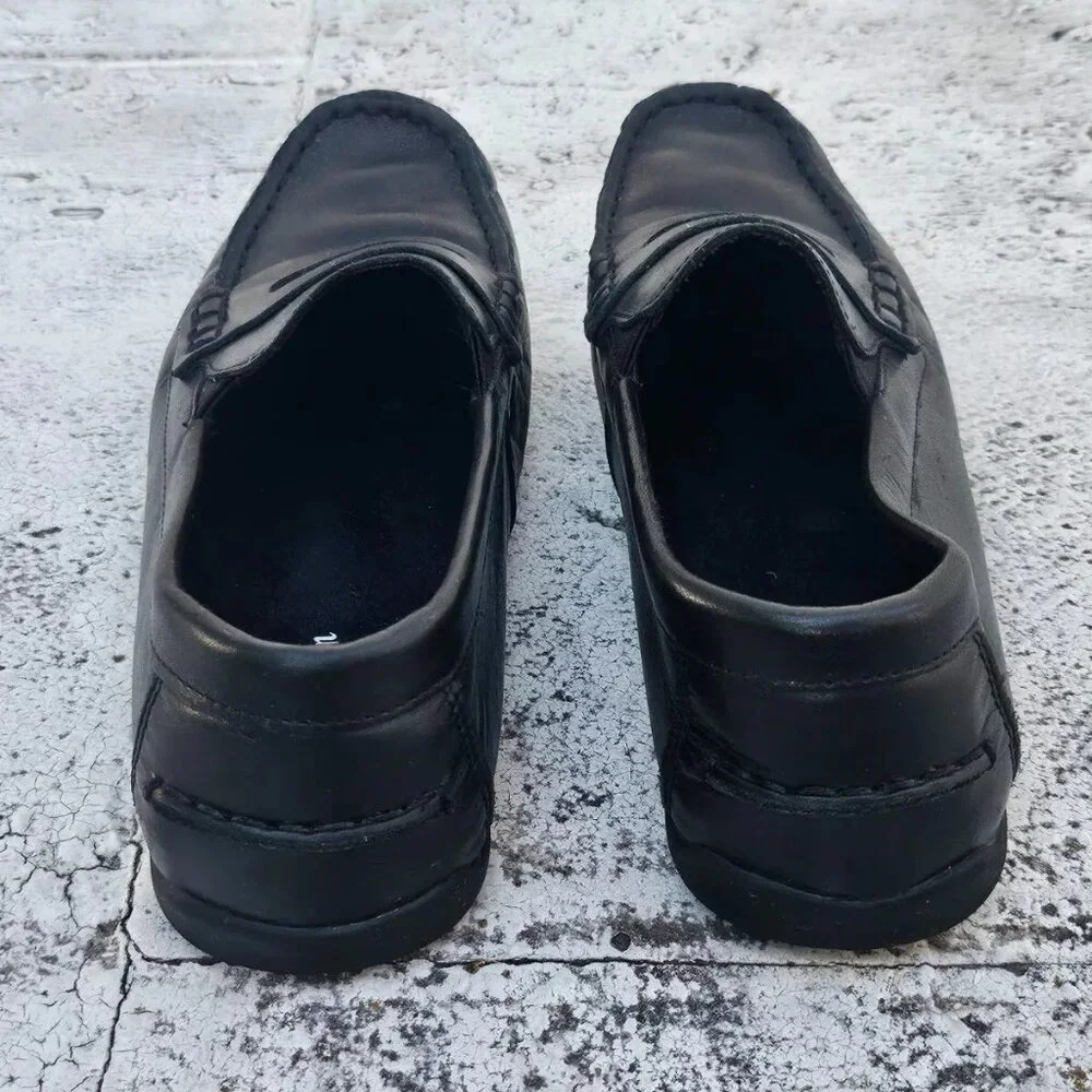 Florshiem Kids Shoes Black Leather Upper Slip On Loafer Size 6M